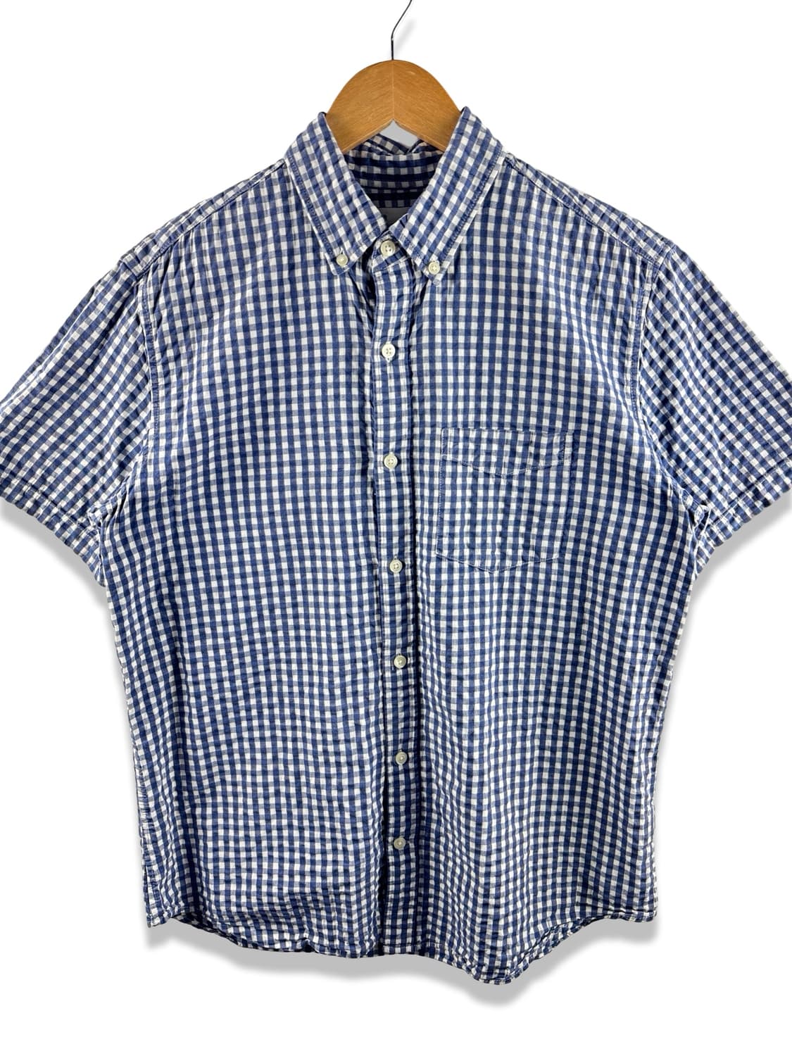 갭 블루체크 반팔셔츠2576 상품이미지1