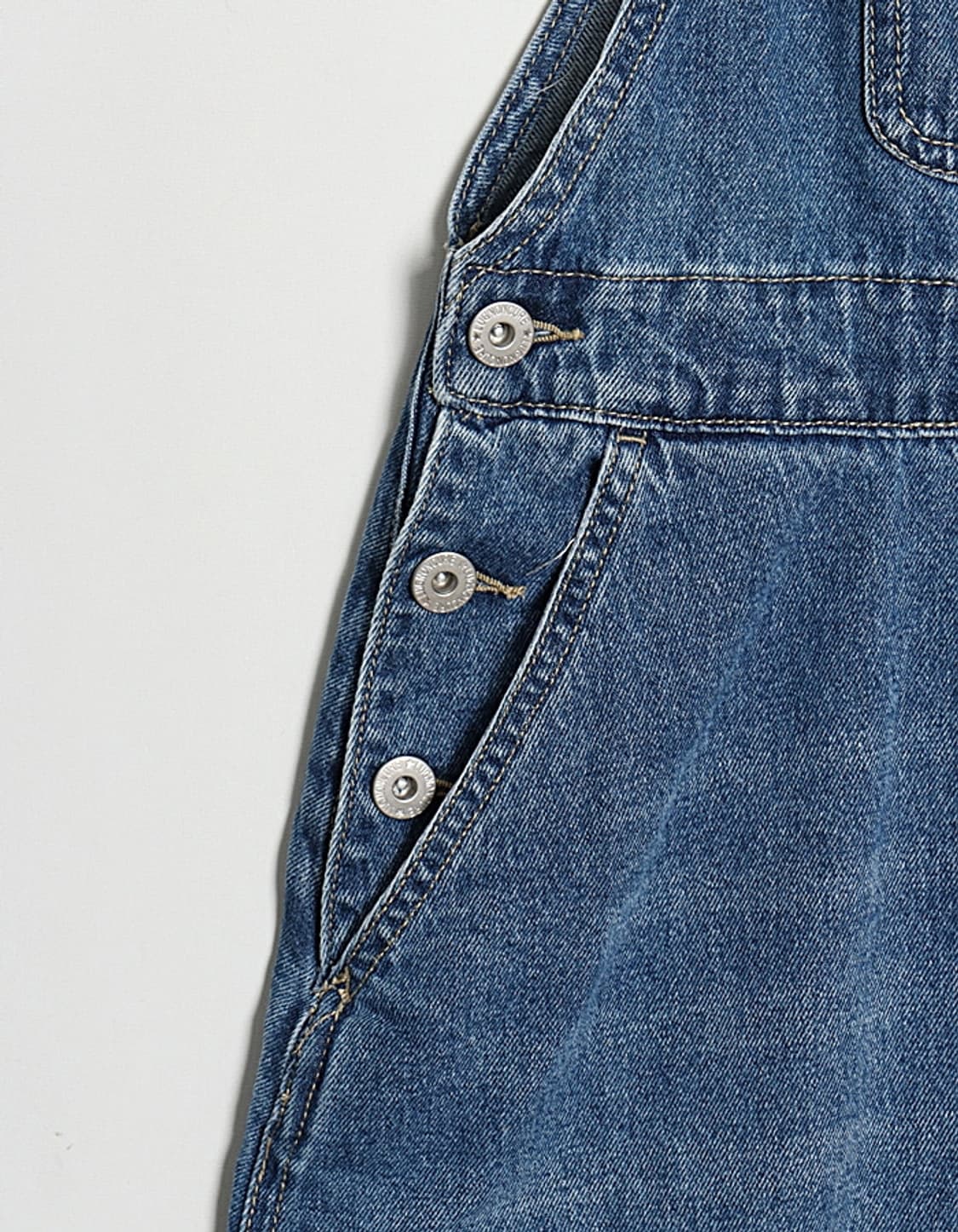 Lugnoncure Denim Jumper Skirt (44~55) 상품이미지3