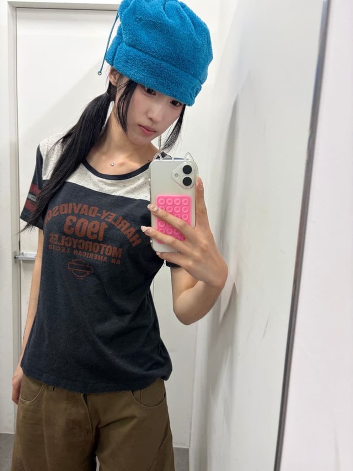 할리데이비슨 배색 반팔티 상품이미지5