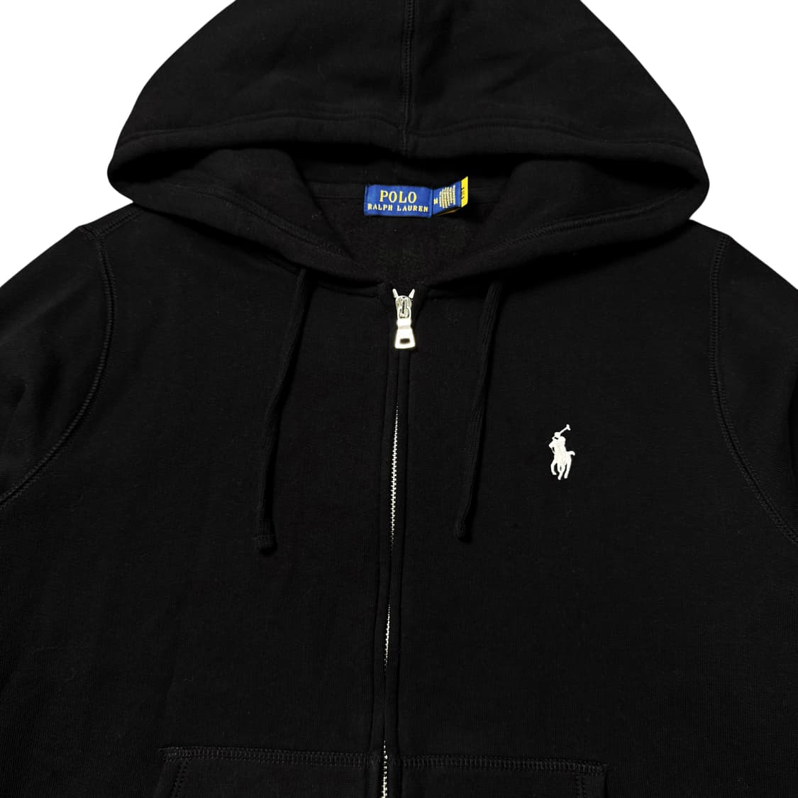 (M) 폴로 랄프로렌 QR라벨 여성 후드집업 블랙 상품이미지2