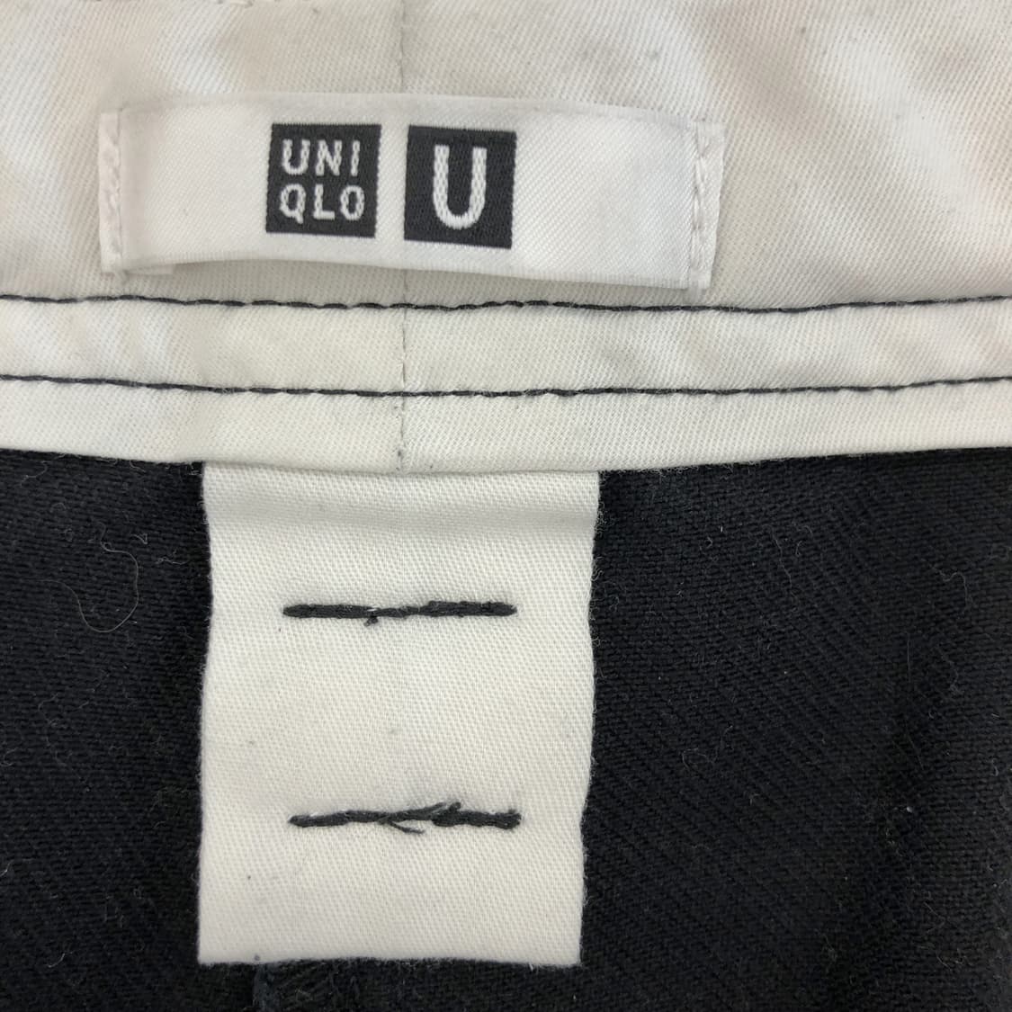 유니클로U 와이드 치노팬츠 82 블랙 상품이미지4