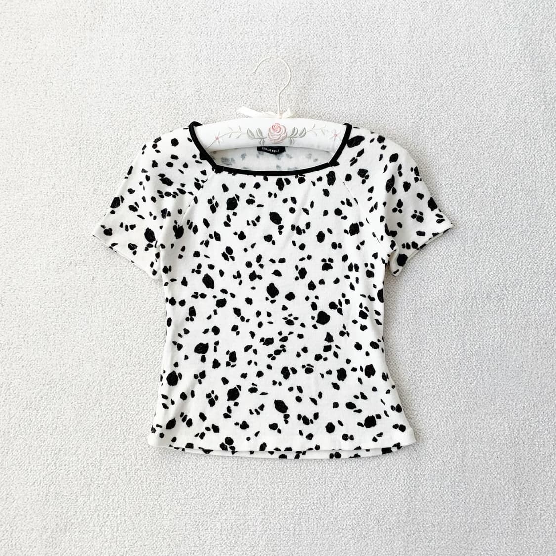 달마시안 y2k 갸루 반팔 니트 상품이미지2