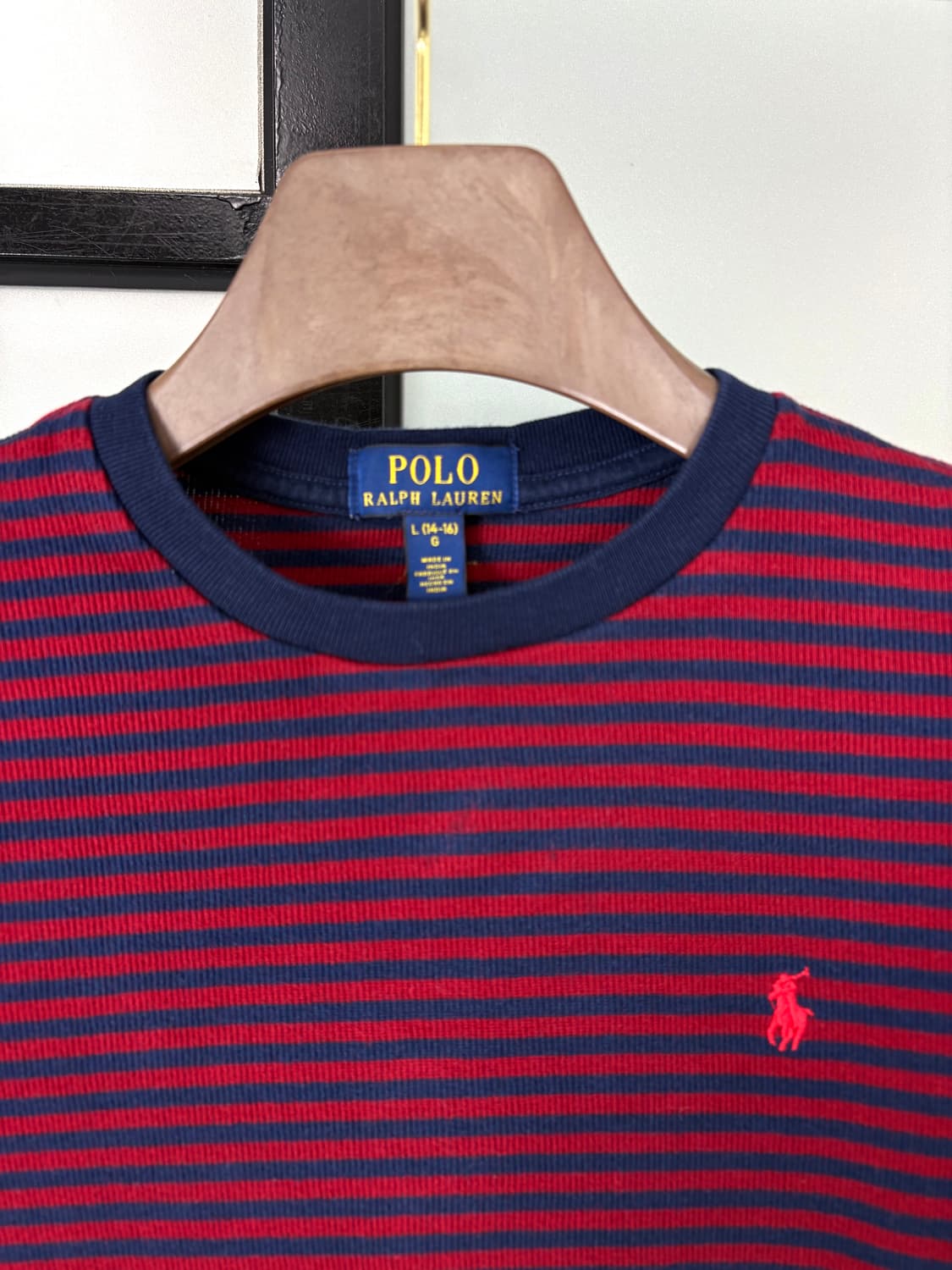 [S]POLO 레드네이비 스트라이프 티셔츠 상품이미지3