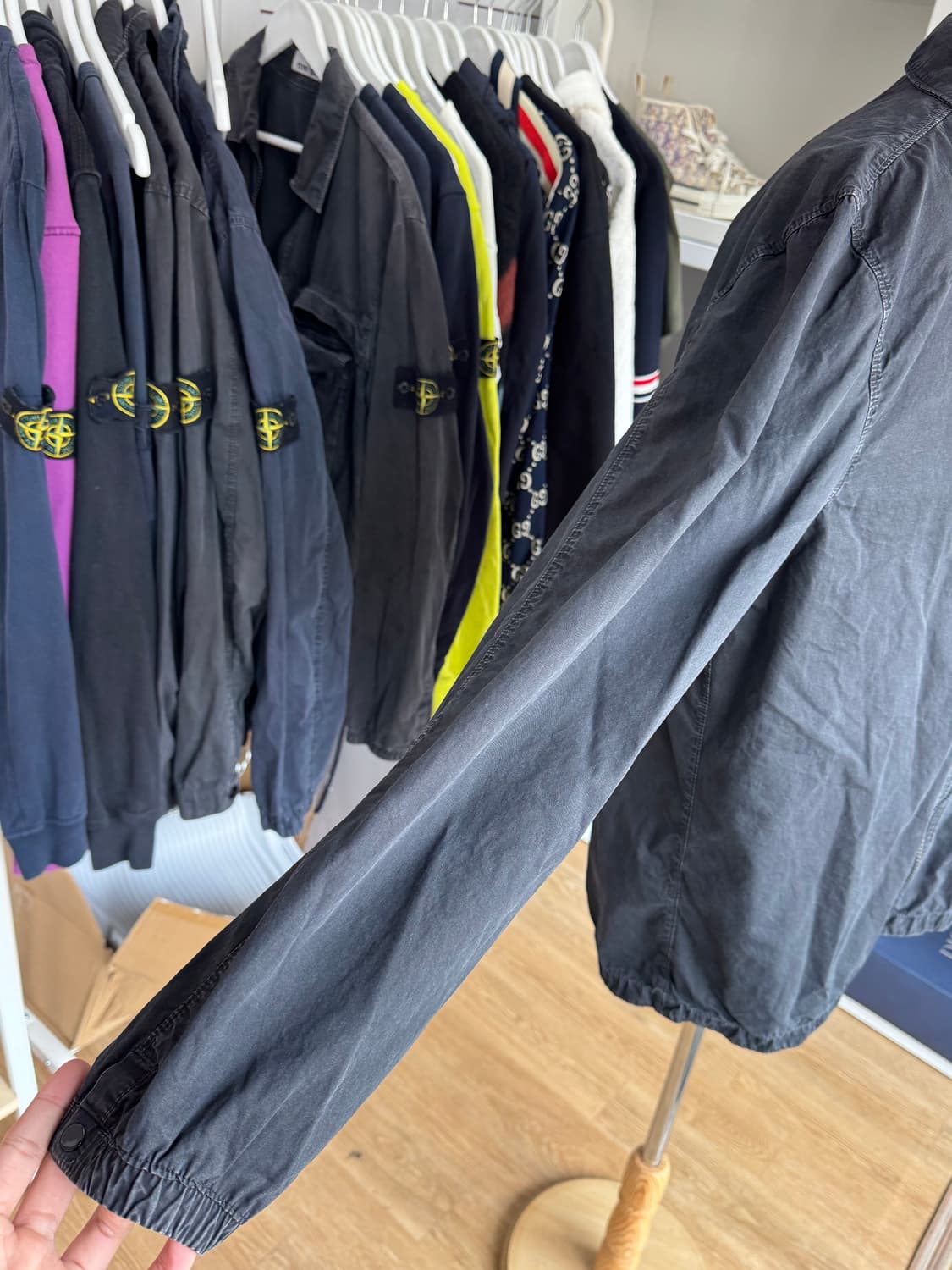 [새상품급,2xl] 스톤아일랜드 올드이펙트 오버셔츠 자켓 xxl 바람막이 상품이미지4