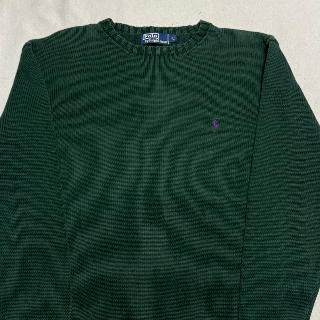 L 폴로랄프로렌 그린 코튼 니트 상품이미지1