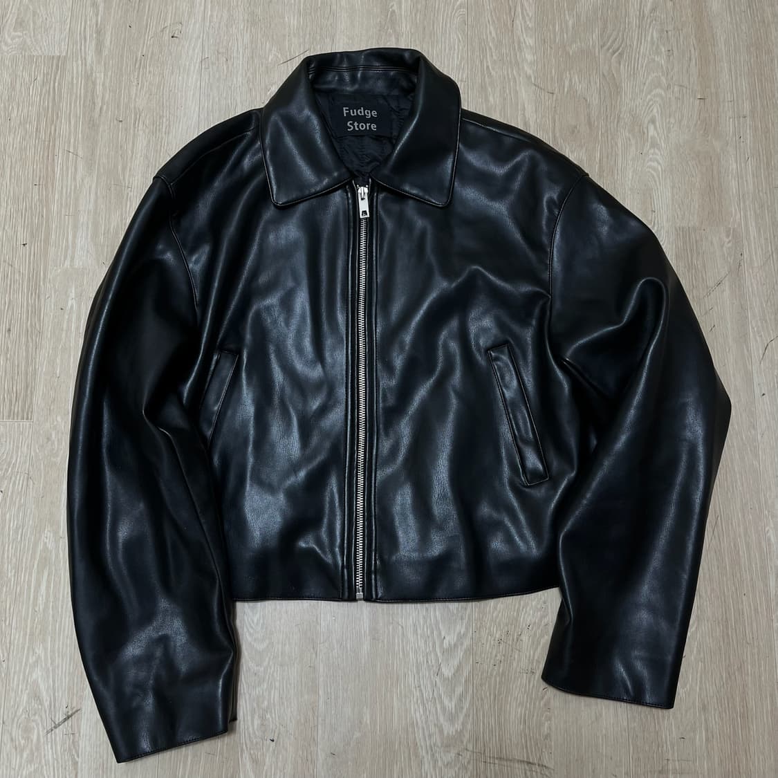 라퍼지스토어 싱글 라이더 크롭 가죽자켓 M/95  상품이미지1