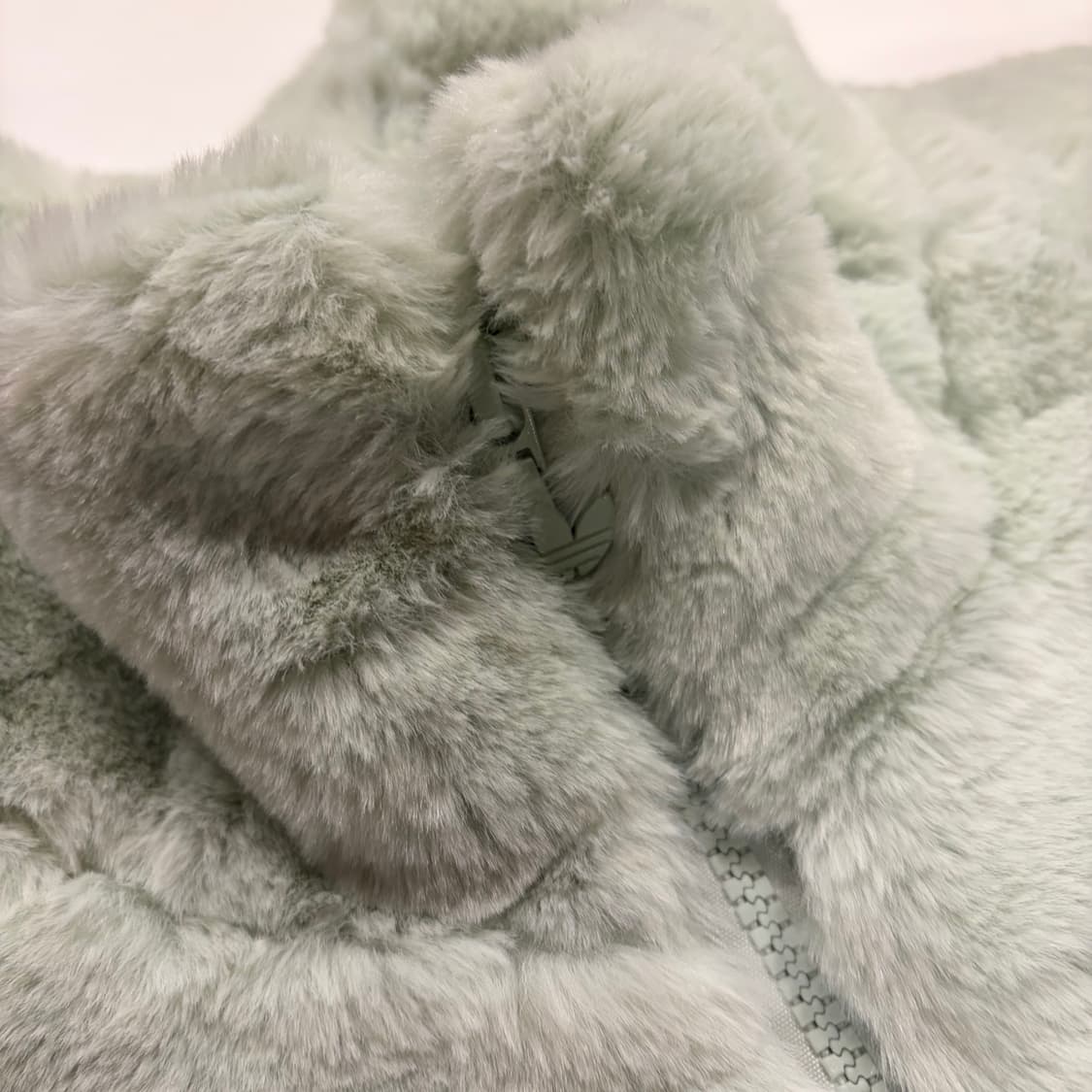 [2XL] 아디다스 빅로고 퍼 자켓 민트 화이트 B988 상품이미지4