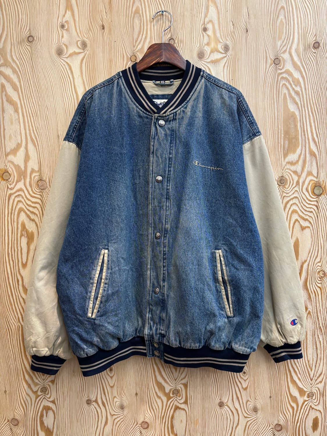 챔피온 데님 바시티자켓 상품이미지1