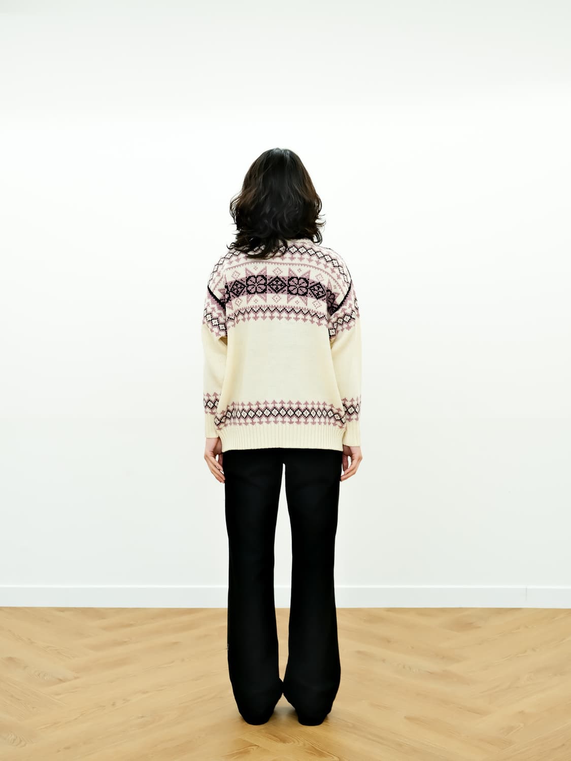 메탈 클라스프 노르딕 울 니트 가디건 95-100  상품이미지2