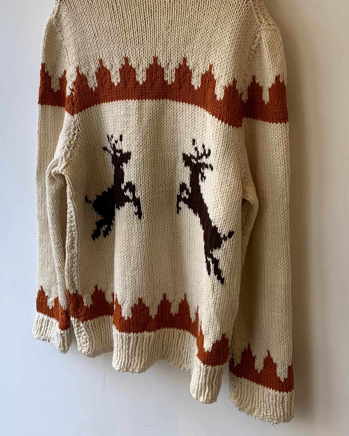 70~80’s reindeer cowichan XXL 상품이미지4