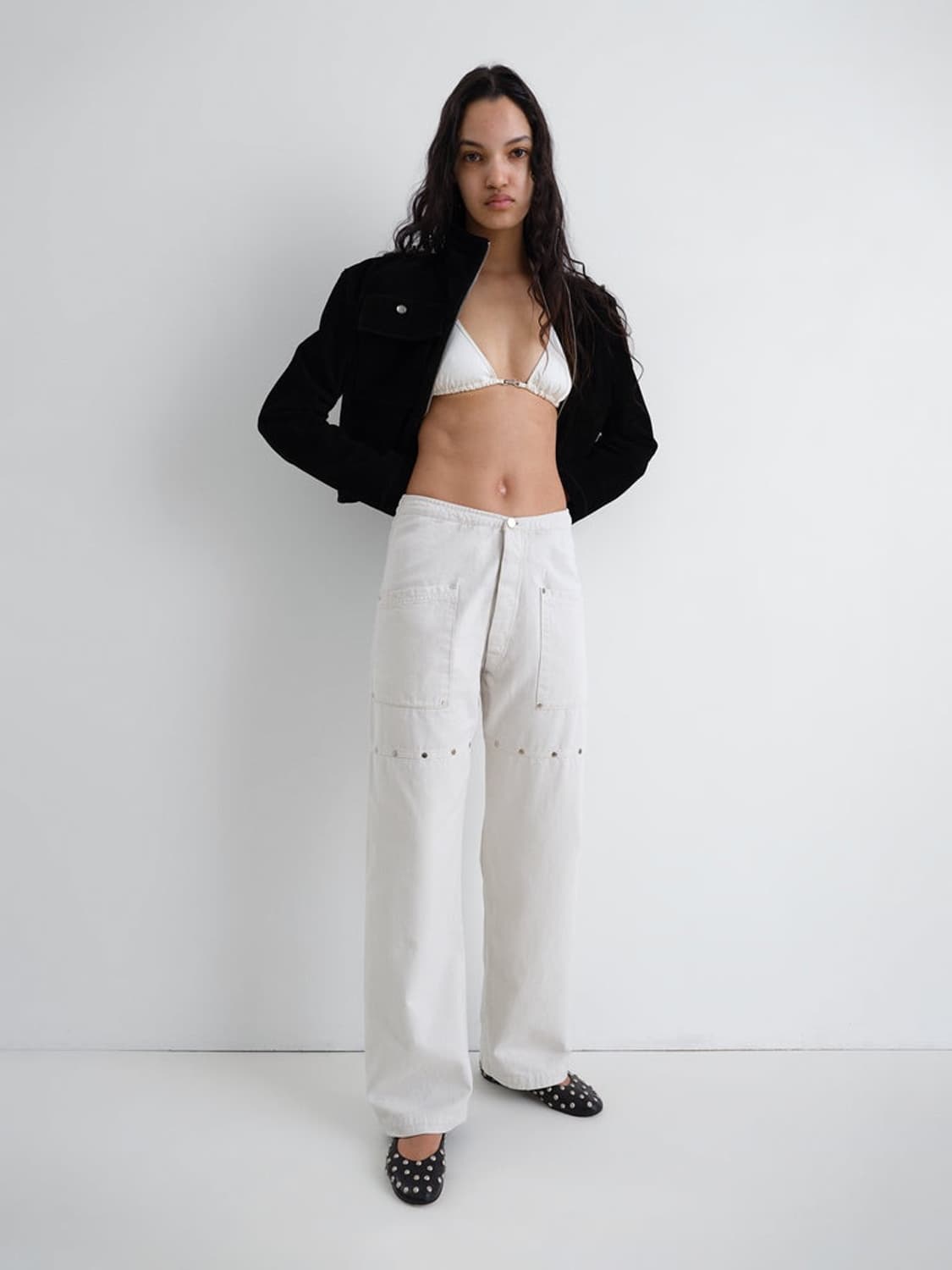 [42,44]기마구아스 Jakob 스터드 팬츠/아이보리 상품이미지4