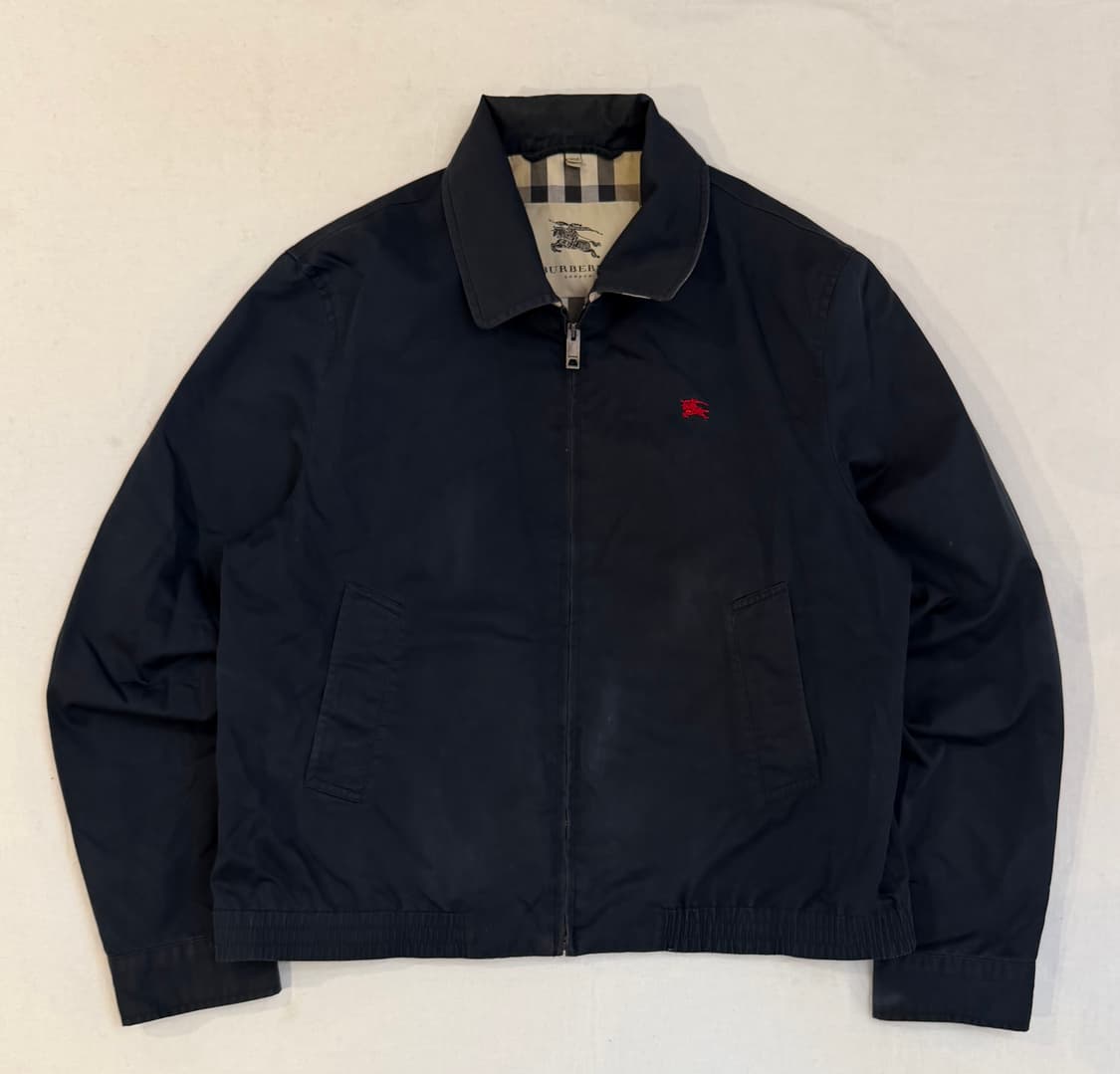 버버리 체크안감 블루종 스윙탑 자켓 네이비 상품이미지1