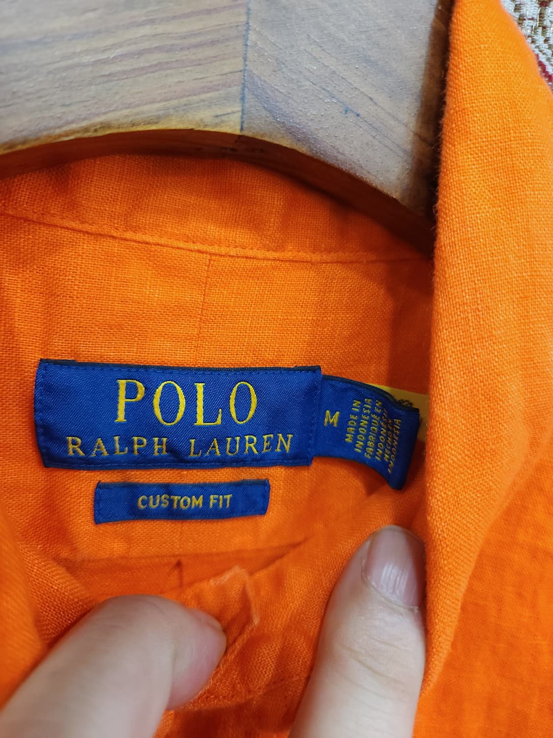 폴로 랄프로렌 오렌지 린넨 셔츠
 상품이미지4