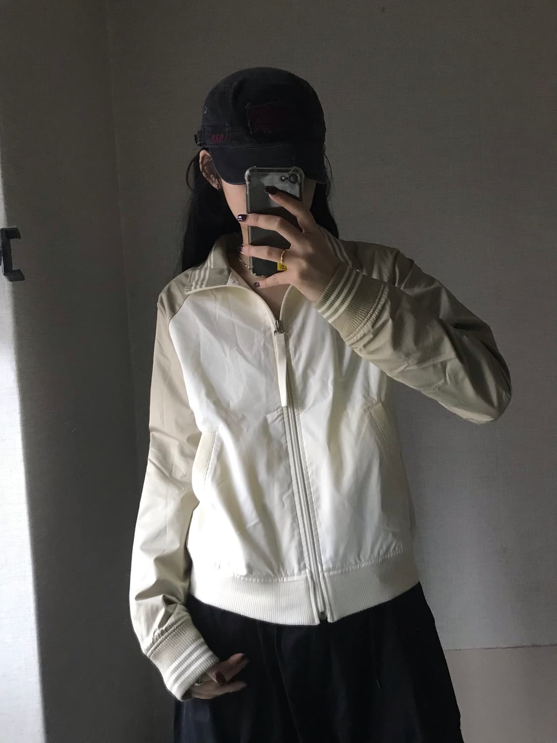 아디다스 카키 크림 나그랑 00s 바람막이 상품이미지3