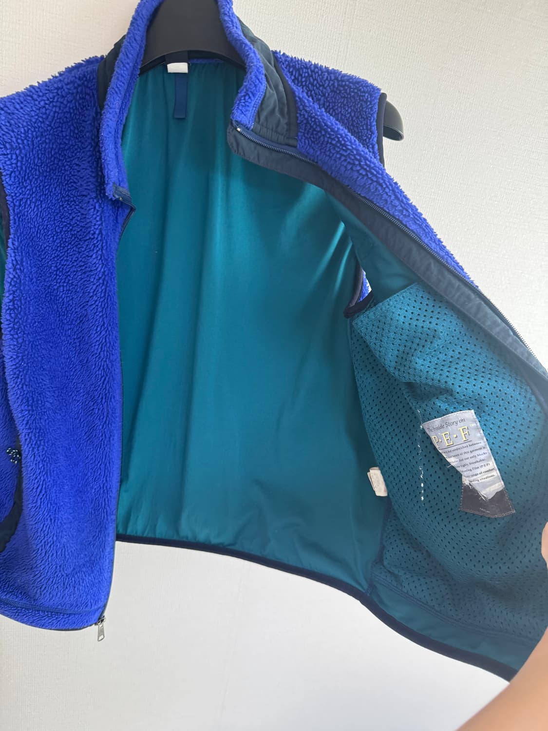 L 파타고니아 90s USA 레트로 딥 파일 베스트 잉크 블루 퍼플 상품이미지5