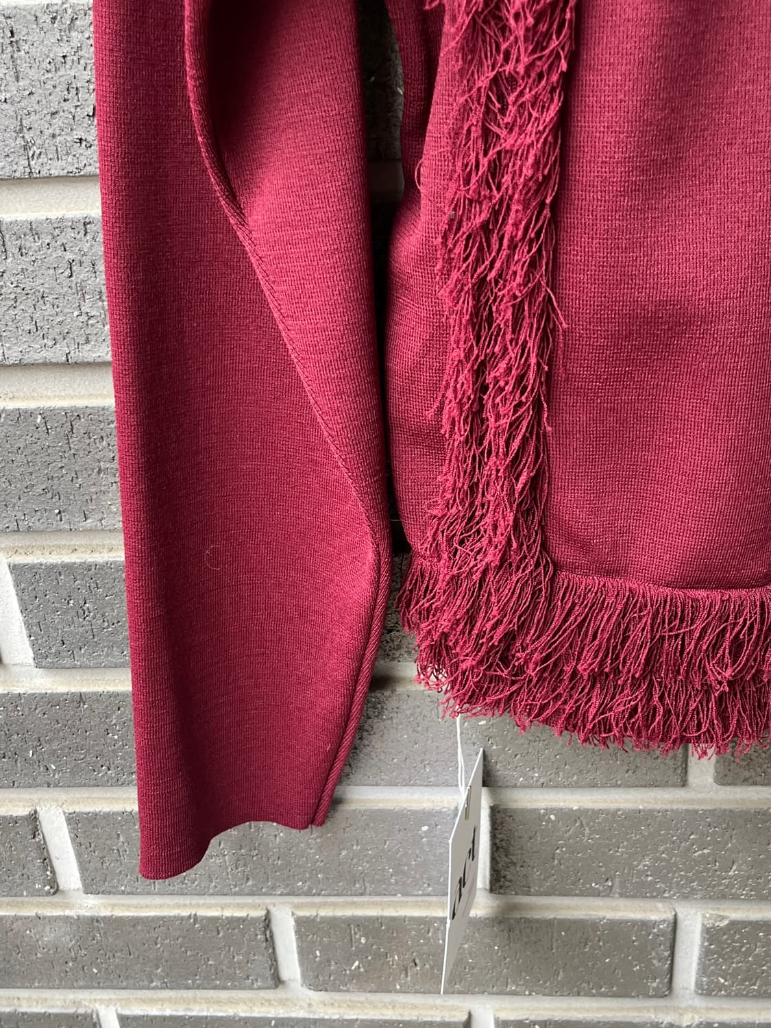 프린지 롱슬리브 버건디 상품이미지9