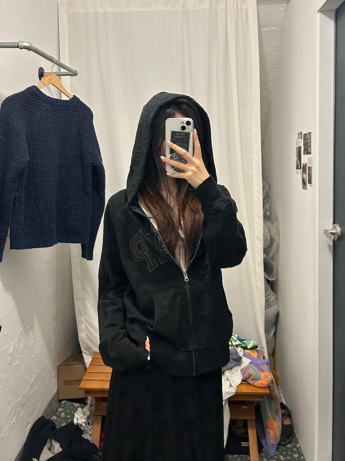 gap 후드집업 블랙 상품이미지3