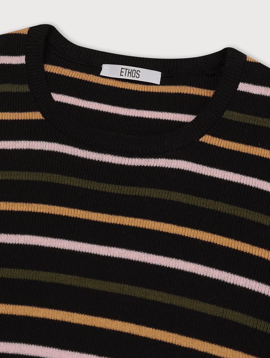 에토스 스트라이프 크롭 썸머 니트 상품이미지2