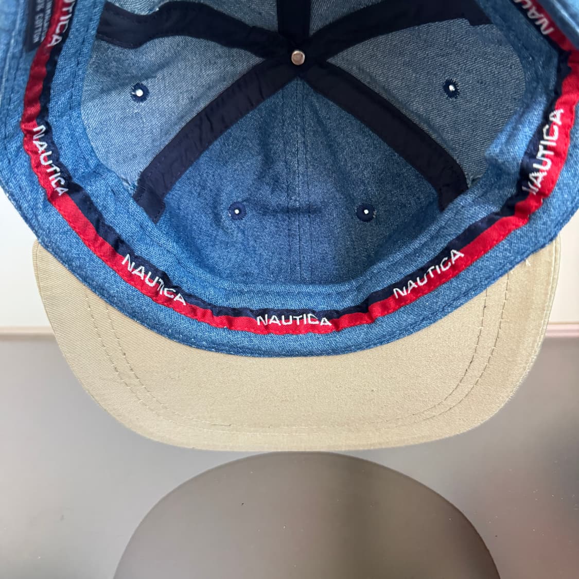 USA NAUTICA 데님 가죽 빈티지 모자 볼캡 vintage cap 상품이미지3