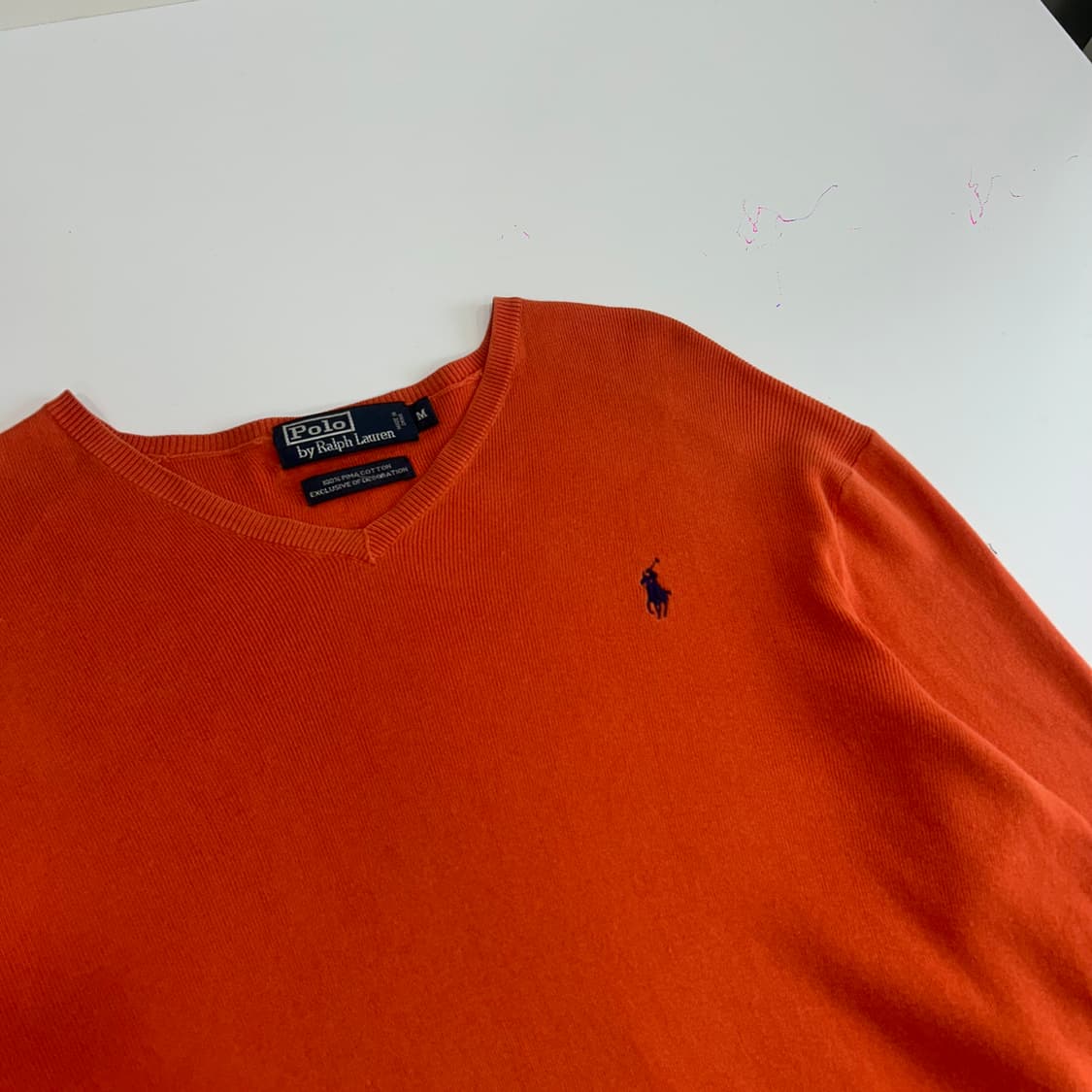 Polo 폴로 네이비 포니 오렌지 니트 상품이미지4