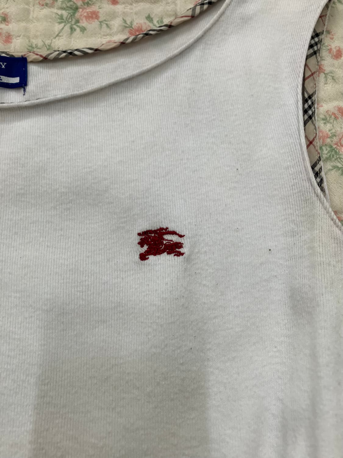 버버리 블루라벨 사이드 셔링 나시 1078 모리걸 y2k 스트릿 갸루 펑 상품이미지6