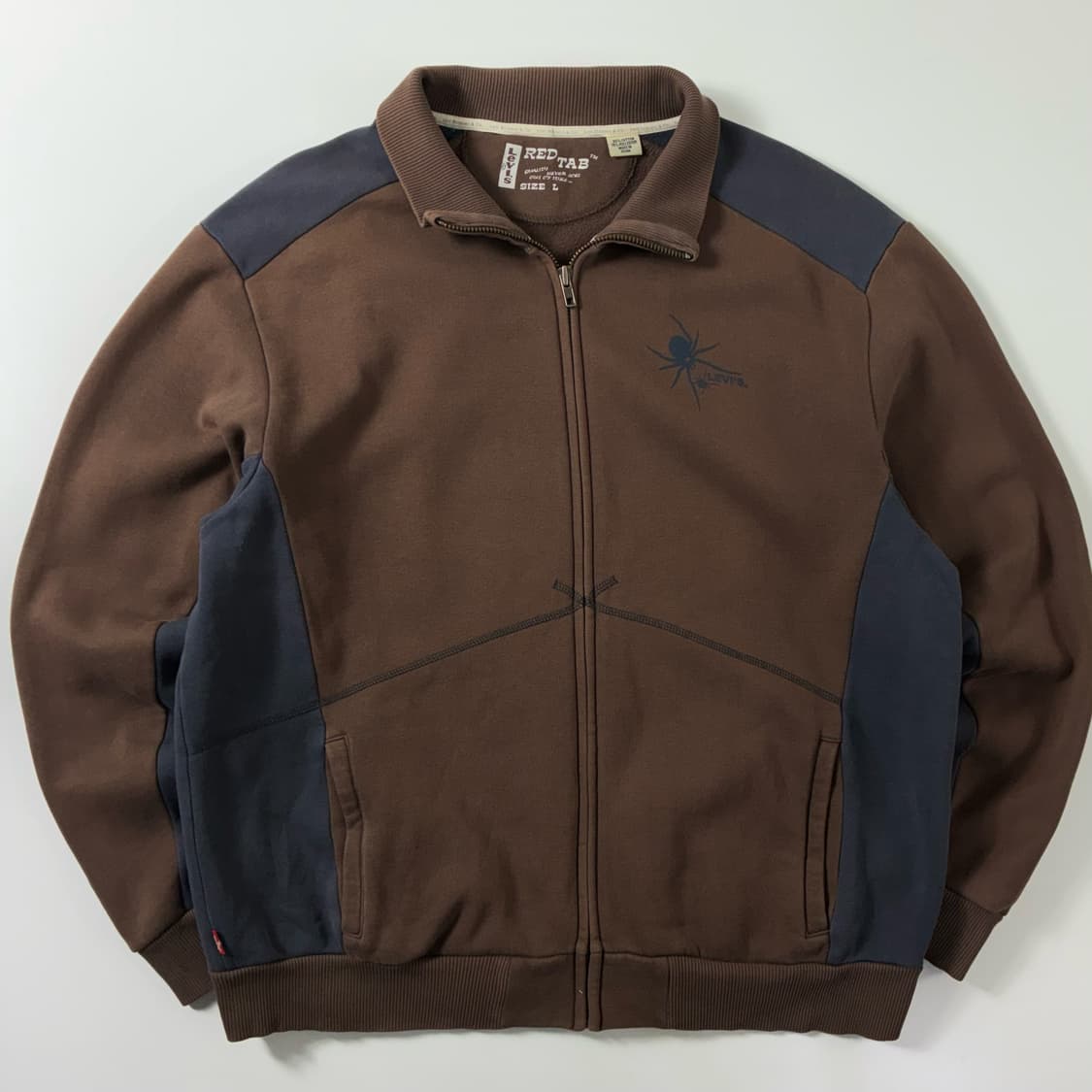 Levi's  리바이스 레드탭 코튼 스파이더 그래픽 브라운 집업  상품이미지1