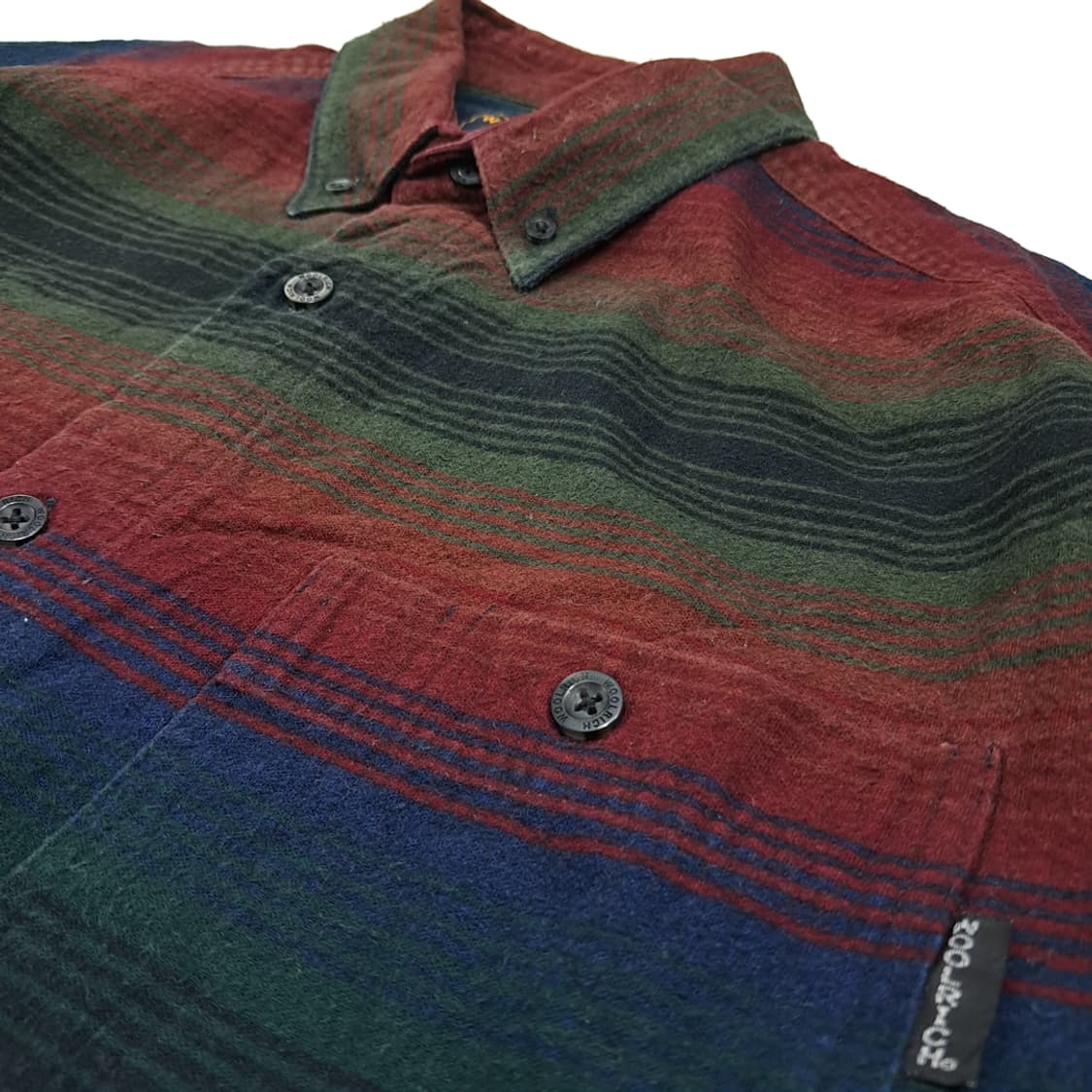 CL178 울리치 플란넬 멀티스트라이프 버건디 셔츠 상품이미지5