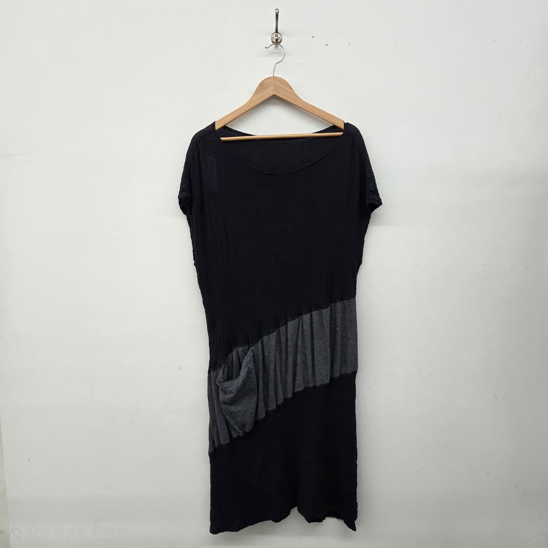 이세이미야케 블랙/그레이 믹스 롱 원피스 여F 상품이미지1