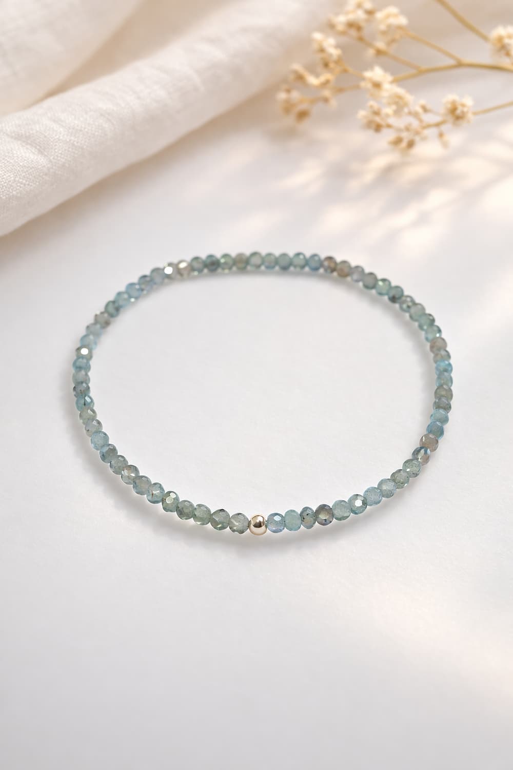 페이셋 아쿠아마린 원석팔찌 2mm | Aquamarine 상품이미지2