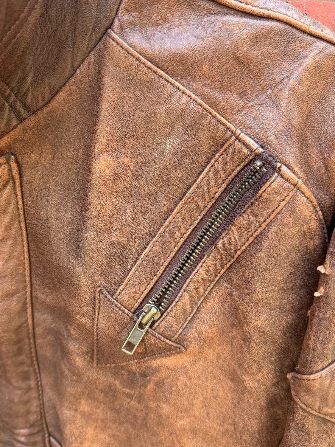 카우하이드 하이넥 웨스턴 레더자켓  상품이미지3