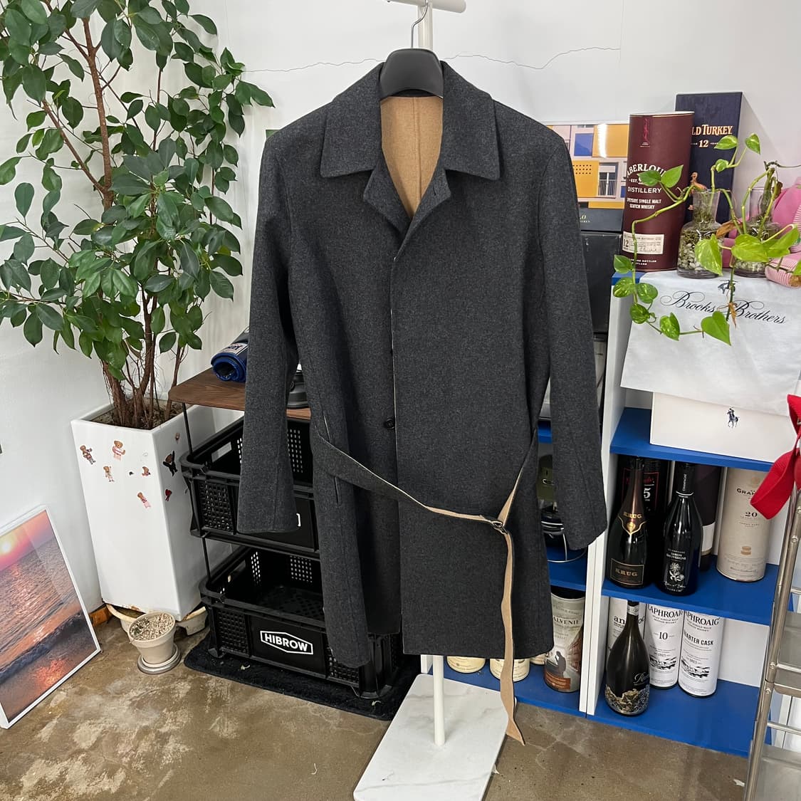 띠어리 캐시미어 블렌드 벨티드 코트 M 상품이미지1