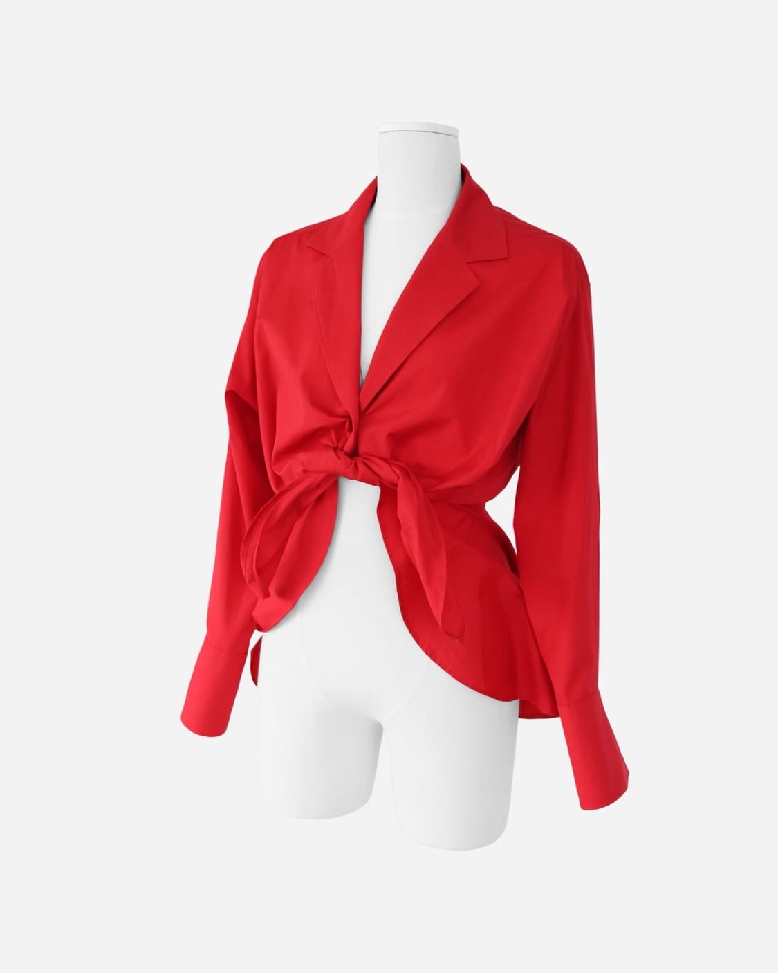 Kenzo Red Cotton Tie-Waist Shirt 상품이미지1