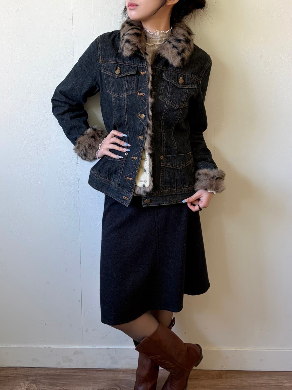 L’AGENCE 차콜 스커트  상품이미지3