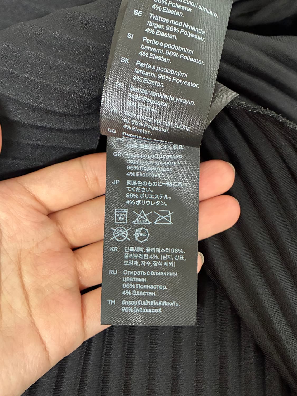 S) 코스 COS 플리티드 미디 티셔츠 원피스 블랙 상품이미지8