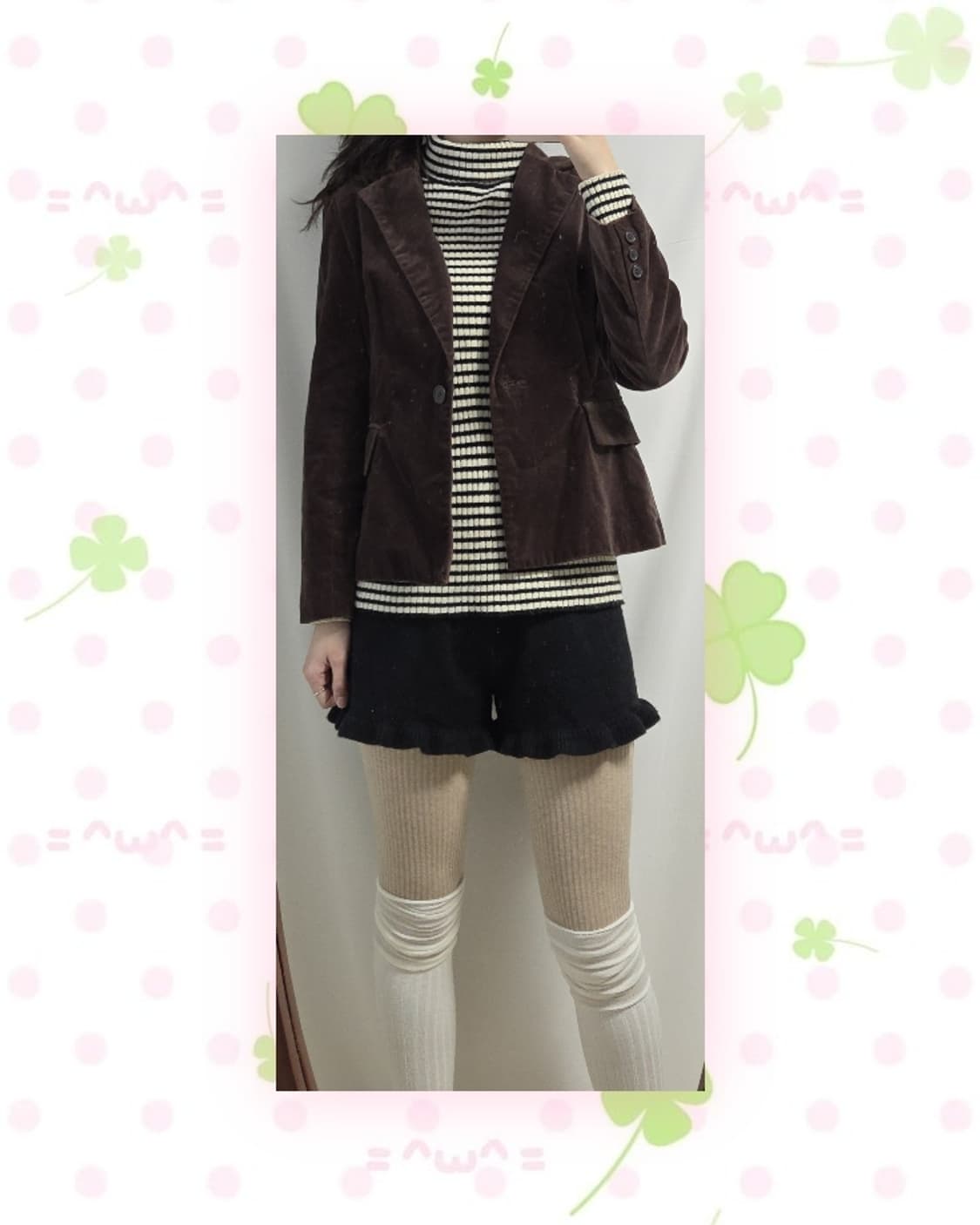 초코색 면 자켓 상품이미지1