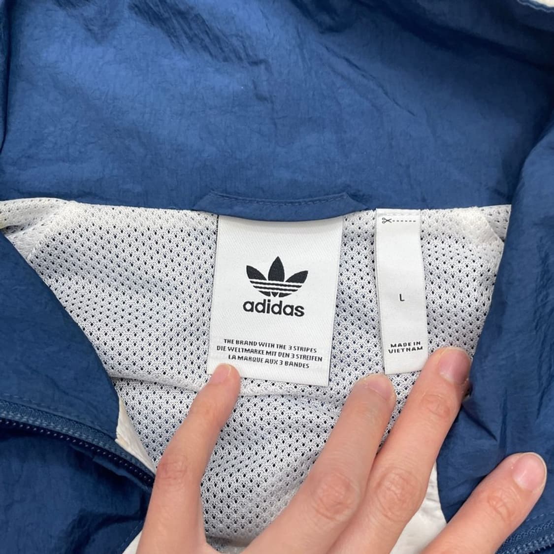 ADIDAS 파이어버드 윈드브레이커 블루 L 상품이미지4