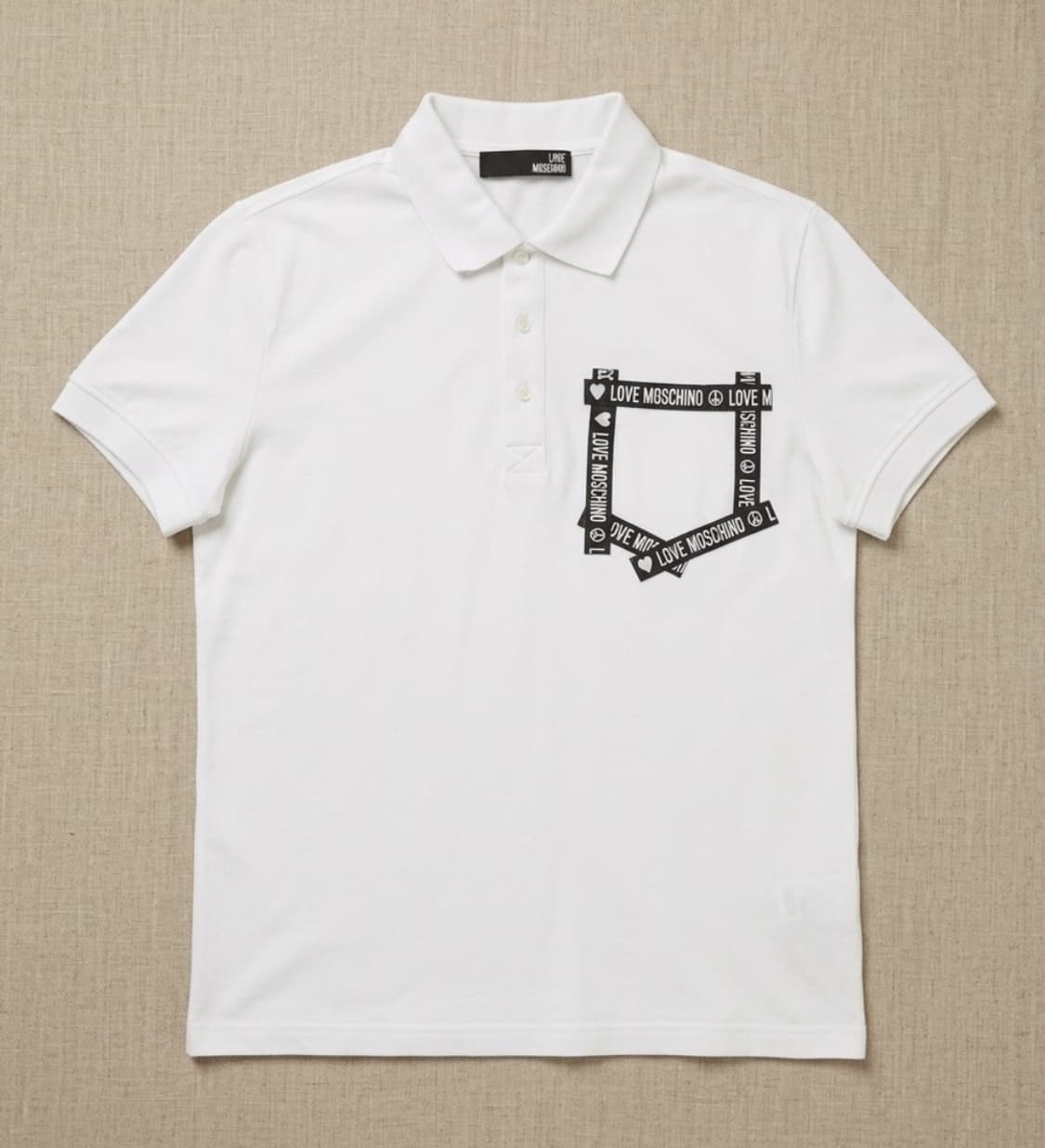 Moschino 러브 모스키노 화이트 반팔 폴로티 카라티 상품이미지1