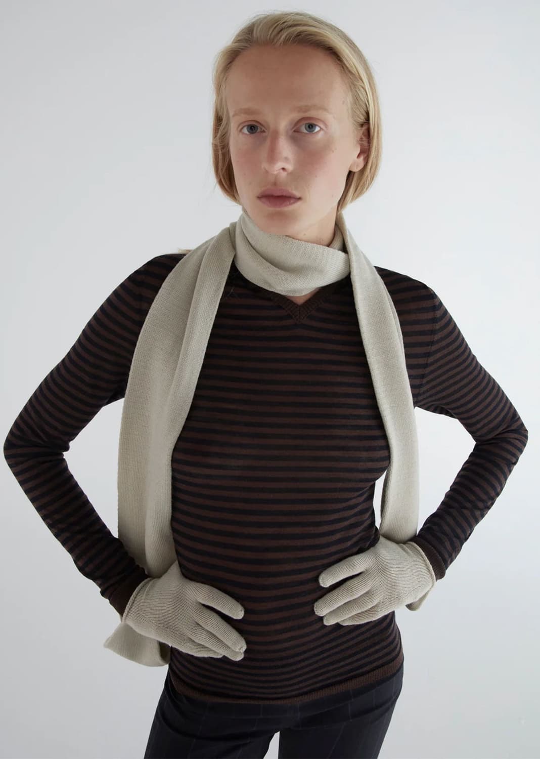 팔로마울 Flauta 장갑 머플러/오프 화이트 상품이미지1