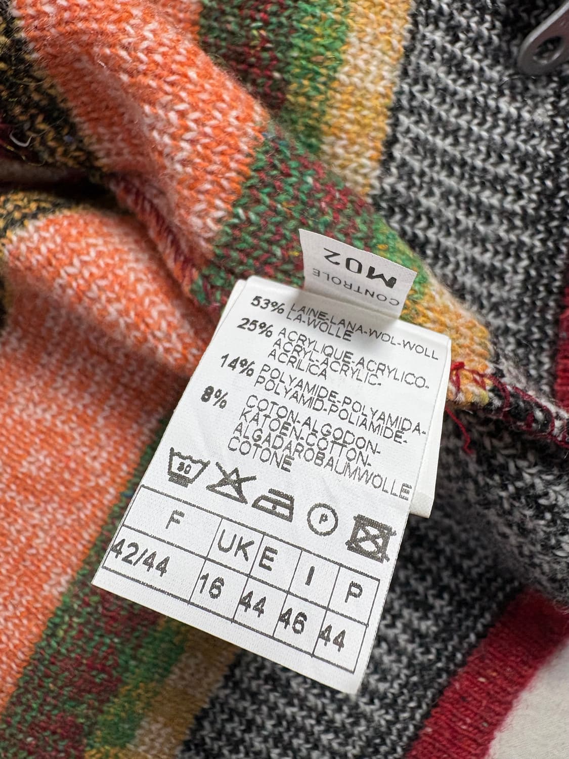 Gout 빈티지 아즈텍 패턴 니트 집업 M 상품이미지4