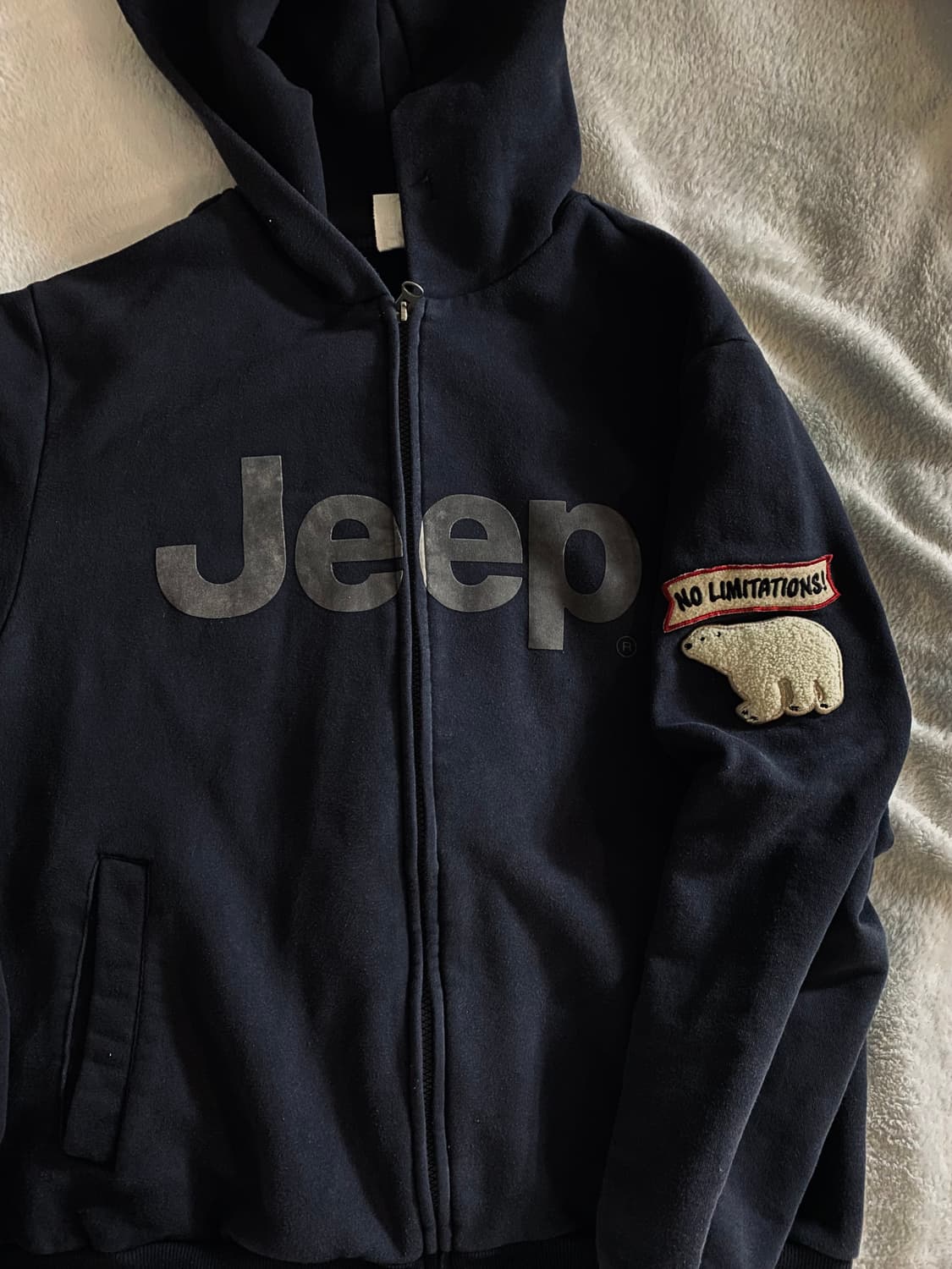 지프 폴라베어 후드집업 남녀공용 상품이미지1