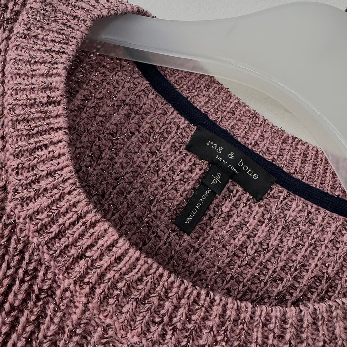 랙앤본 커프스 포인트 크루넥 스웨터 상품이미지4