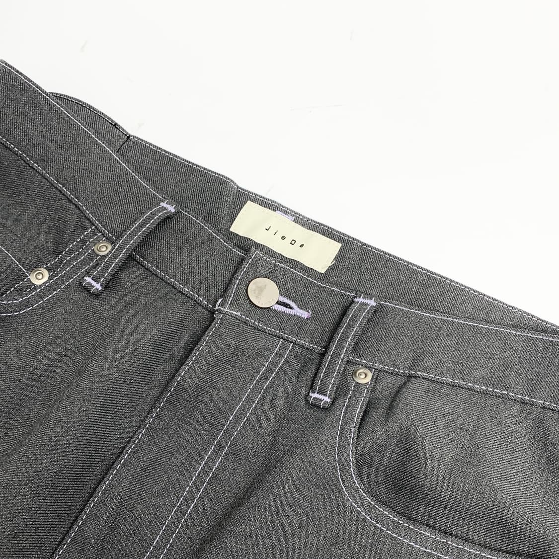 지에다 스티치 플레어 슬랙스 그레이 상품이미지6