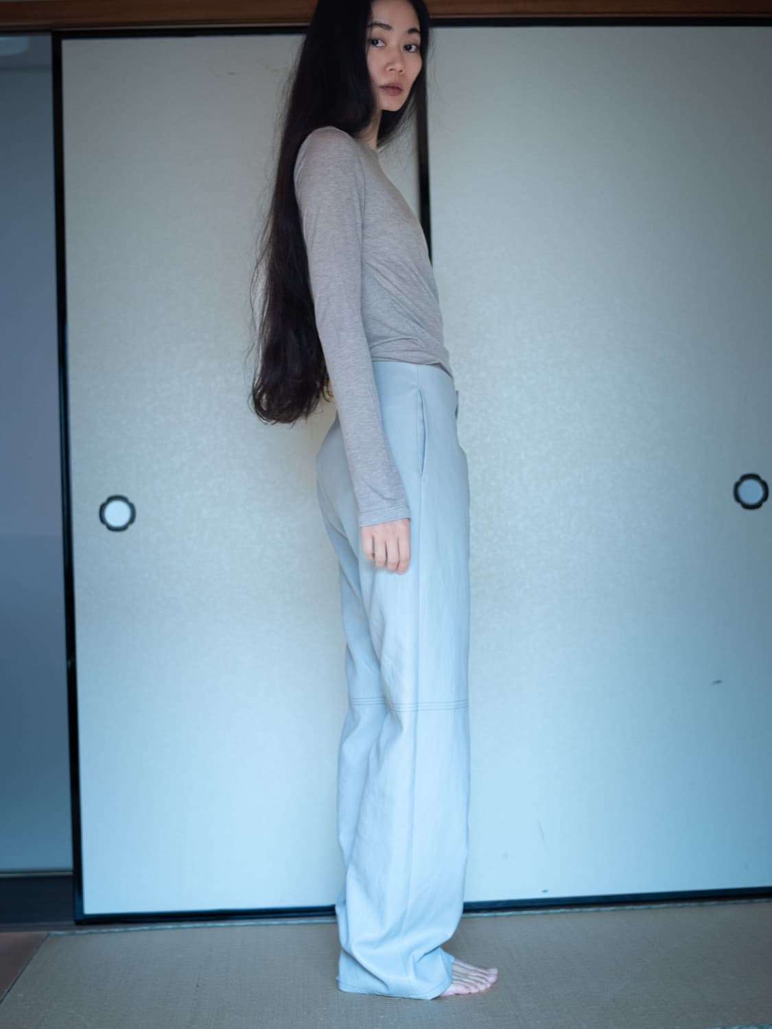 Chiyagi TEAK Trace Pants - sage blue 상품이미지2