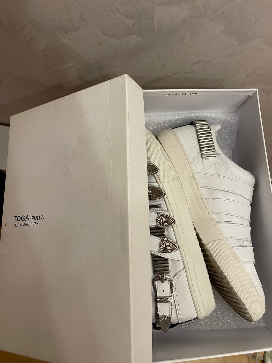 토가 풀라(Toga Pulla) 버클 스니커즈 화이트 37  상품이미지8