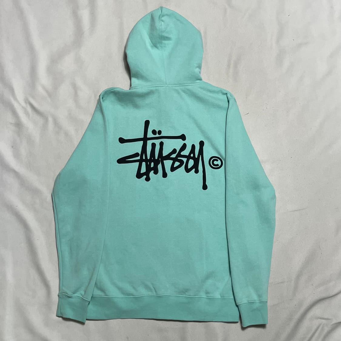 L 스투시 빅로고 민트 후드 집업 상품이미지3