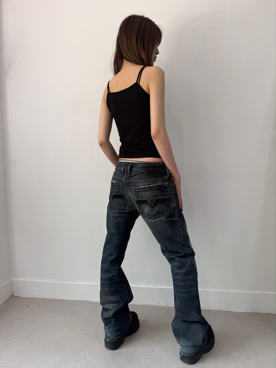디젤 2000s 백포켓 워싱 웨이브진 상품이미지3