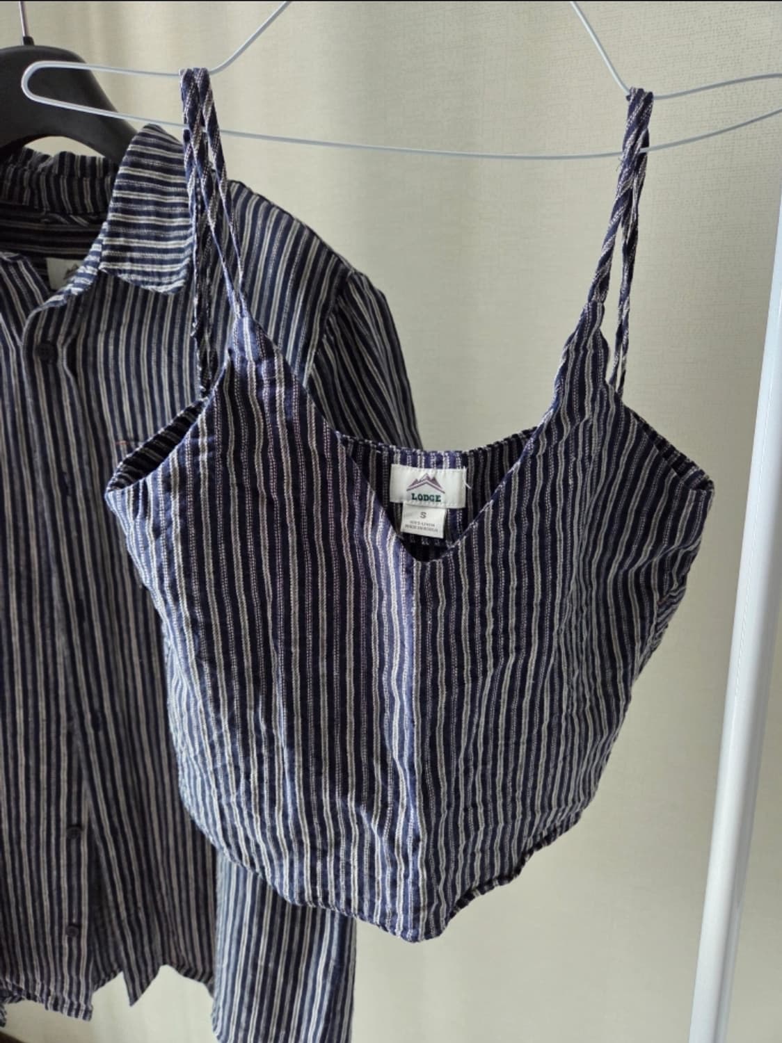 롯지 lodge 스트라이프 셔츠&나시 상품이미지3