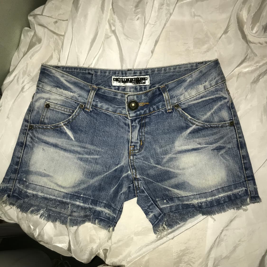 Vintage 락 펑크 데미지 데님 핫팬츠 상품이미지1