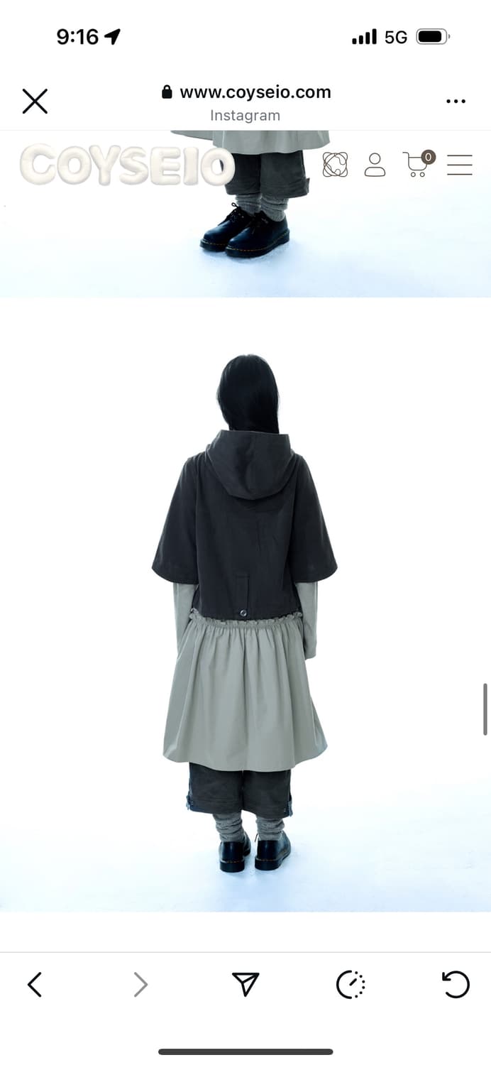 HOODED CAPRI JACKET CHARCOAL 상품이미지2