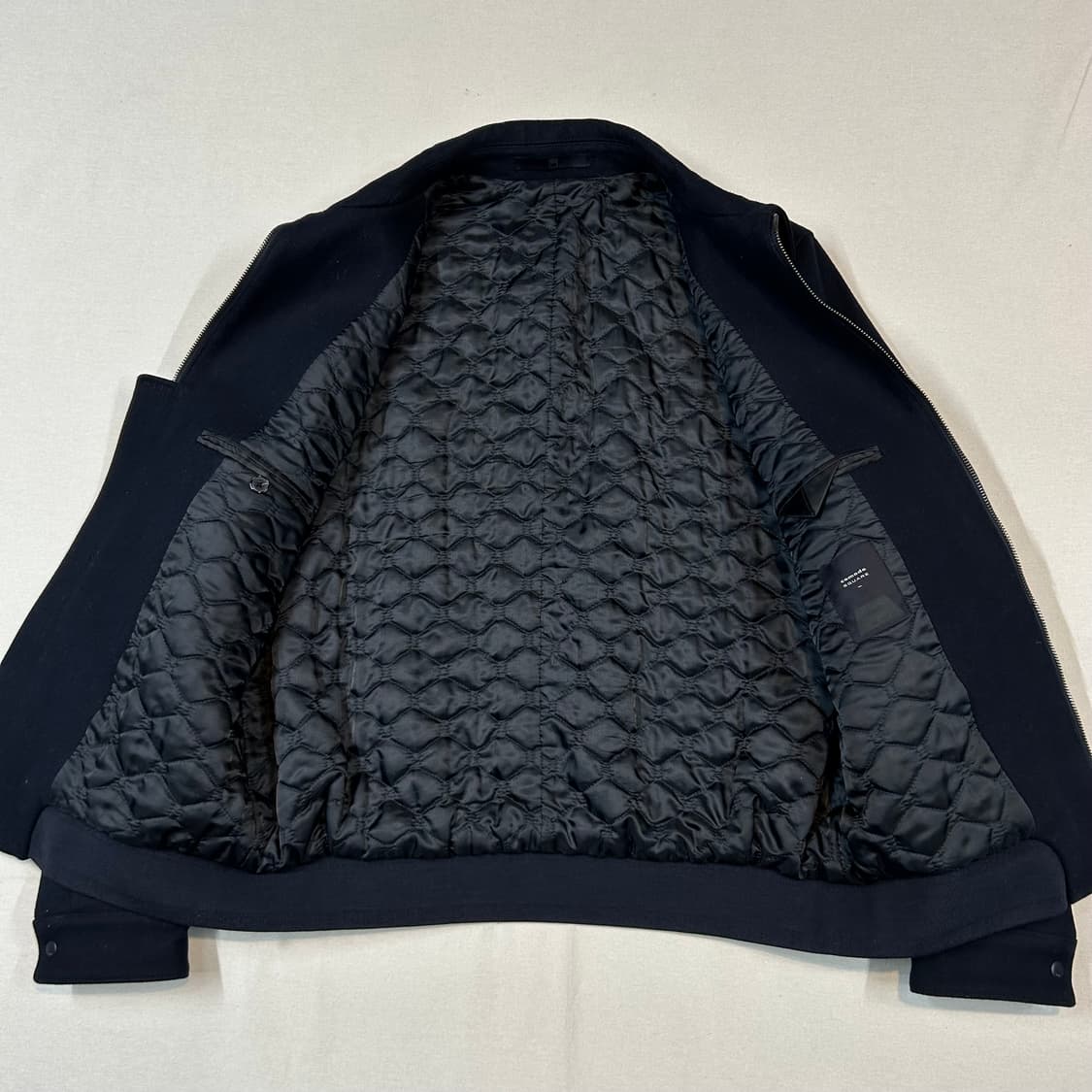 XL) 코모도 스퀘어 네이비 울 블루종 봄버 자켓 상품이미지5